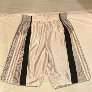 Good Condition AND1 Reversible Men's Athletic Shorts - Black and Silver